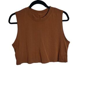 Lululemon Cropped Sleeveless Top Size Small Brown